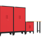 4-Piece Garage Cabinet Storage and Organization Set with Levelers in Red