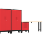 4-Piece Garage Cabinet Storage and Organization Set with Levelers in Red