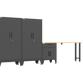 4-Piece Garage Cabinet Storage and Organization Set with Levelers in Black