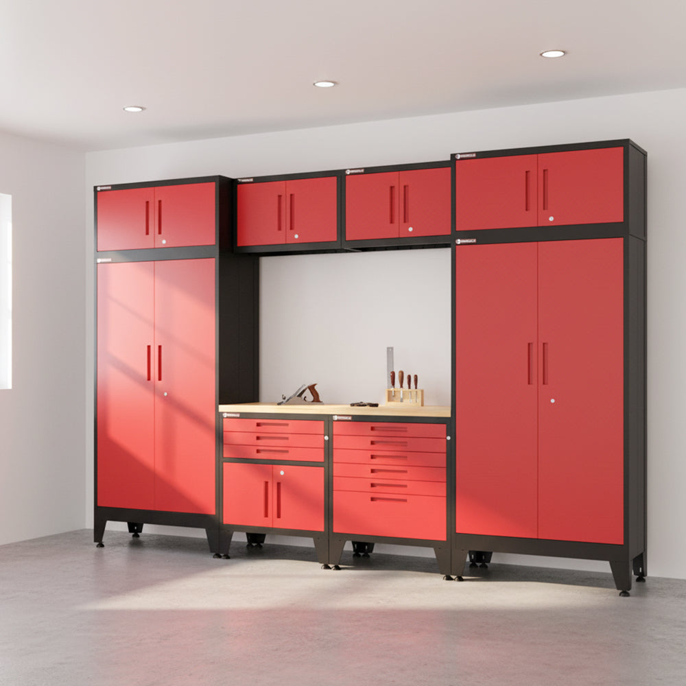 6-Drawer Garage Tool Cabinet in Red