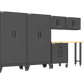 6-Piece Garage Cabinet Storage and Organization Set with Wheels in Black