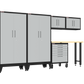 6-Piece Garage Cabinet Storage and Organization Set with Wheels in Grey