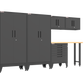 6-Piece Garage Cabinet Storage and Organization Set with Levelers in Black