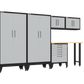 6-Piece Garage Cabinet Storage and Organization Set with Levelers in Grey