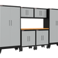 7-Piece Garage Cabinet Storage and Organization Set with Wheels in Grey