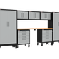 8-Piece Garage Cabinet Storage and Organization Set with Wheels in Grey