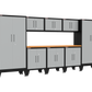 9-Piece Garage Cabinet Storage and Organization Set with Levelers in Grey
