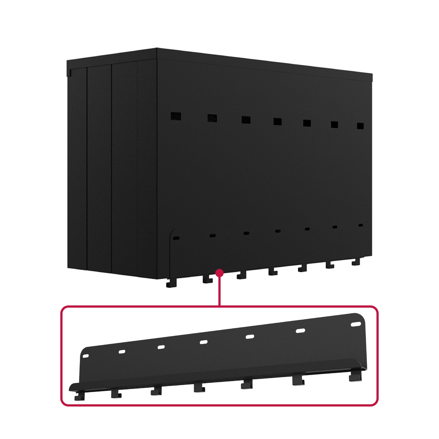 Garage Wall Cabinet in Black