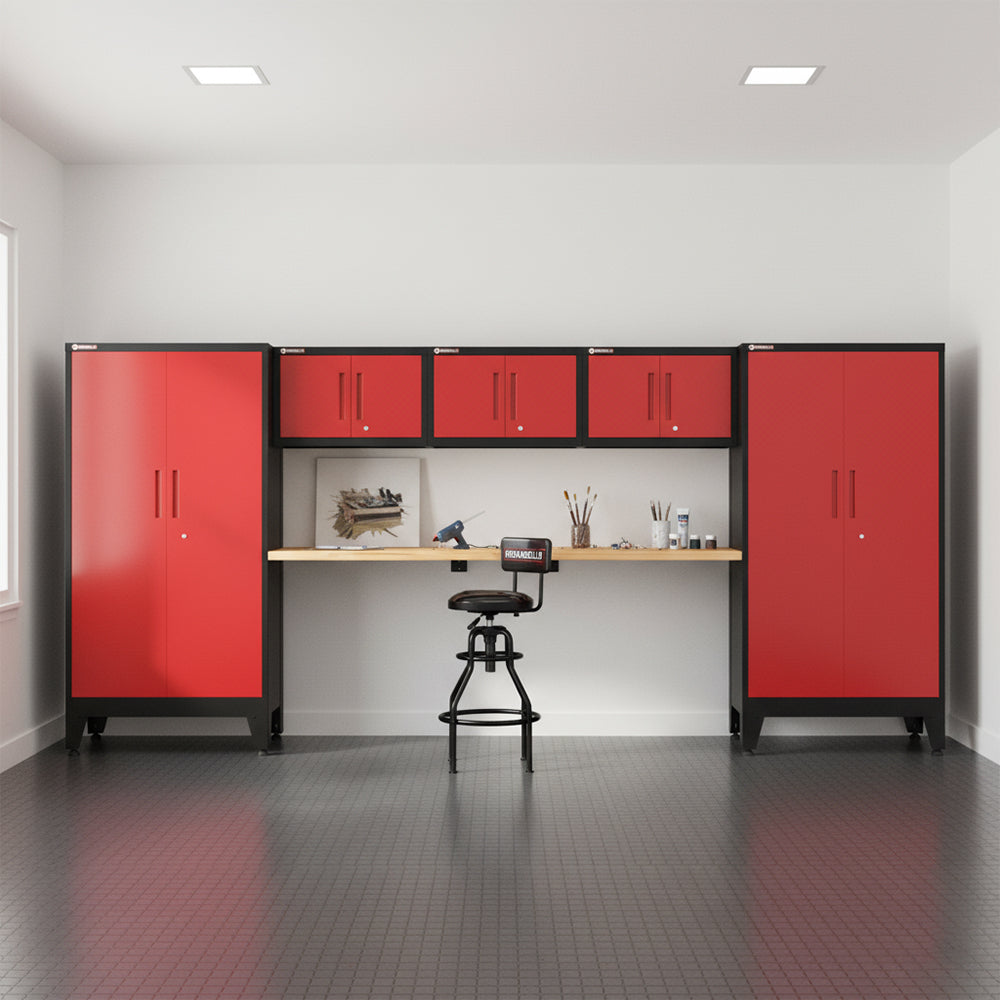2-Door Garage Storage Wall Cabinet in Red – Armadillo Tough
