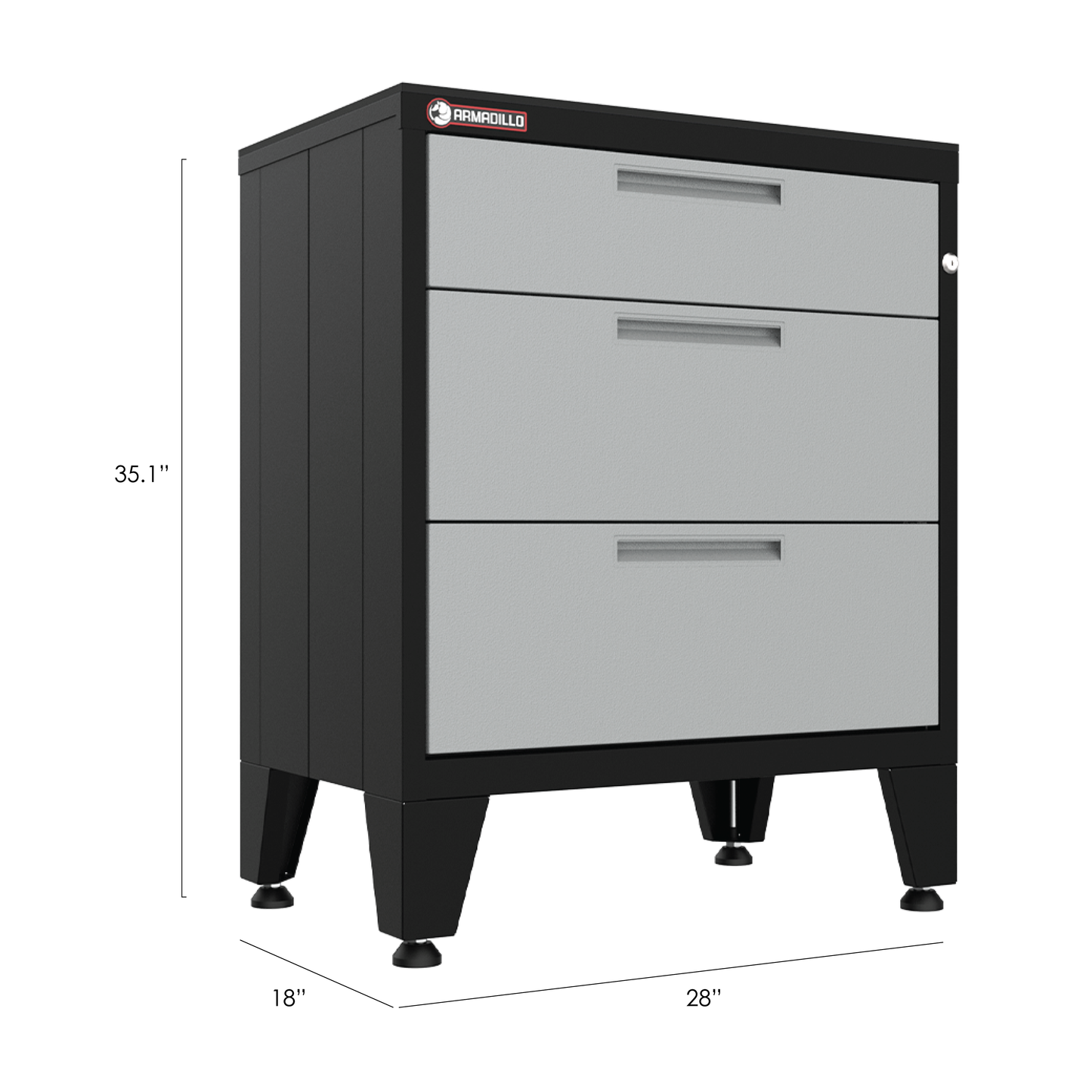 3-Drawer Garage Storage Cabinet in Gray