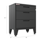 3-Drawer Garage Storage Cabinet in Black
