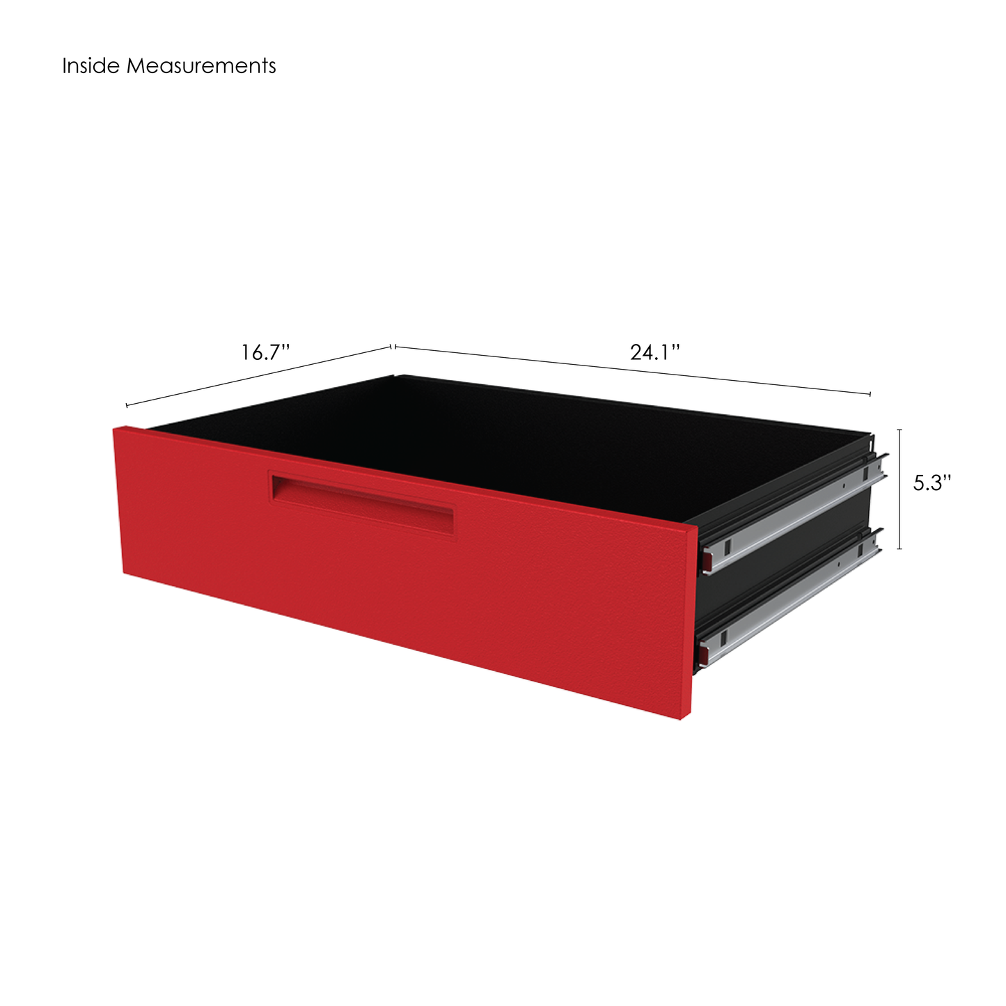 3-Drawer Garage Storage Cabinet in Red