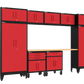 10-Piece Garage Cabinet Storage and Organization Set with Wheels in Red