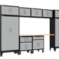 10-Piece Garage Cabinet Storage and Organization Set with Wheels in Grey