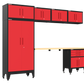 7-Piece Garage Cabinet Storage and Organization Set in Red
