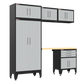 6-Piece Garage Cabinet Storage and Organization Set in Grey