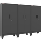 3-Piece Garage Cabinet Storage and Organization Set with Levelers in Black