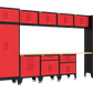 13-Piece Garage Cabinet Storage and Organization Set in Red