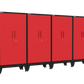 4-Piece Garage Cabinet Storage and Organization Set with Levelers in Red