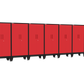 7-Piece Garage Cabinet Storage and Organization Set with Levelers in Red