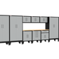 11-Piece Garage Cabinet Storage and Organization Set with Levelers in Grey