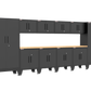 12-Piece Garage Cabinet Storage and Organization Set with Levelers in Black