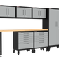 7-Piece Garage Cabinet Storage and Organization Set with Wheels in Grey