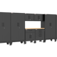 9-Piece Garage Cabinet Storage and Organization Set with Wheels in Black