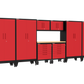 9-Piece Garage Cabinet Storage and Organization Set with Wheels in Red