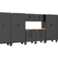 9-Piece Garage Cabinet Storage and Organization Set with Wheels in Black