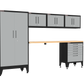 6-Piece Garage Cabinet Storage and Organization Set with Levelers in Grey