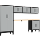 6-Piece Garage Cabinet Storage and Organization Set with Levelers in Grey