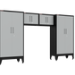 4-Piece Garage Cabinet Storage and Organization Set with Levelers in Grey