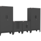 4-Piece Garage Cabinet Storage and Organization Set with Levelers in Black