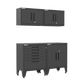 4-Piece Garage Cabinet Storage and Organization Set with Levelers in Black