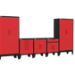 5-Piece Garage Cabinet Storage and Organization Set with Levelers in Red