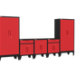 5-Piece Garage Cabinet Storage and Organization Set with Levelers in Red
