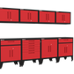 8-Piece Garage Cabinet Storage and Organization Set with Levelers in Red