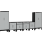 6-Piece Garage Cabinet Storage and Organization Set with Levelers in Grey