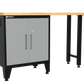 2-Piece Garage Cabinet Storage and Organization Set with Levelers in Grey