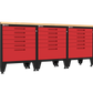 4-Piece Garage Cabinet Storage and Organization Set with Levelers in Red
