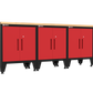 4-Piece Garage Cabinet Storage and Organization Set with Levelers in Red