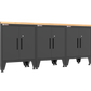 4-Piece Garage Cabinet Storage and Organization Set with Levelers in Black