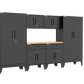 7-Piece Garage Cabinet Storage and Organization Set with Levelers in Black