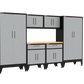 7-Piece Garage Cabinet Storage and Organization Set with Levelers in Grey