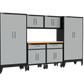7-Piece Garage Cabinet Storage and Organization Set with Wheels in Grey