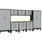 9-Piece Garage Cabinet Storage and Organization Set with Levelers in Grey
