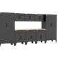 9-Piece Garage Cabinet Storage and Organization Set with Levelers in Black