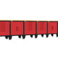 8-Piece Garage Cabinet Storage and Organization Set with Levelers in Red