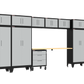 13-Piece Garage Cabinet Storage and Organization Set with Wheels in Gray